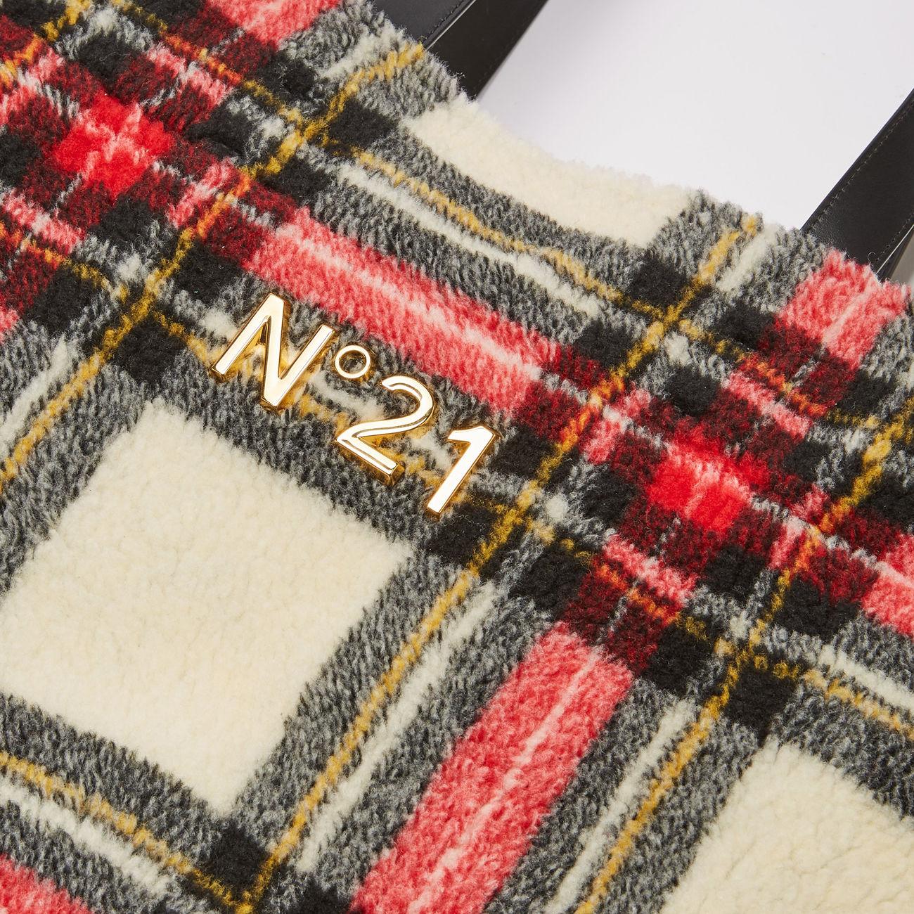 Borsa Shopper Tartan Donna Nero Rosso Bianco N21/21IBP0855CHK0 CH01NERO/ROSSO/BIANCO N°21 