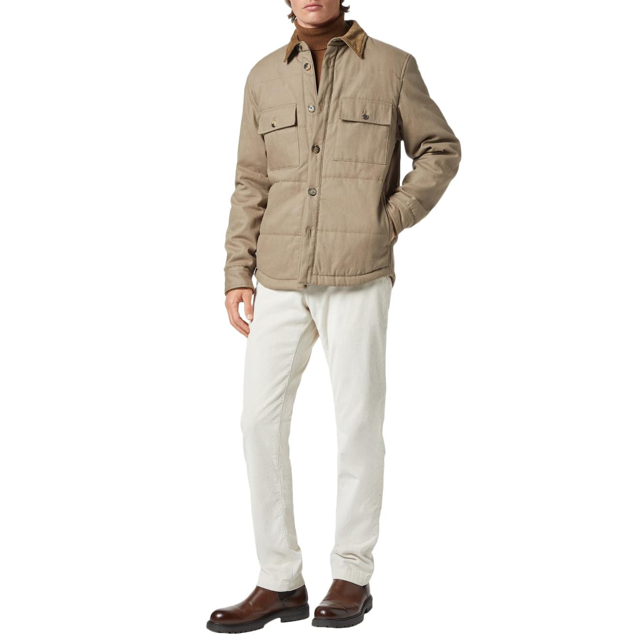 Pantalone Chino Bobby In Velluto A Coste JUMP0001001S3653TR A81 OFF WHITE JACOB COHEN 