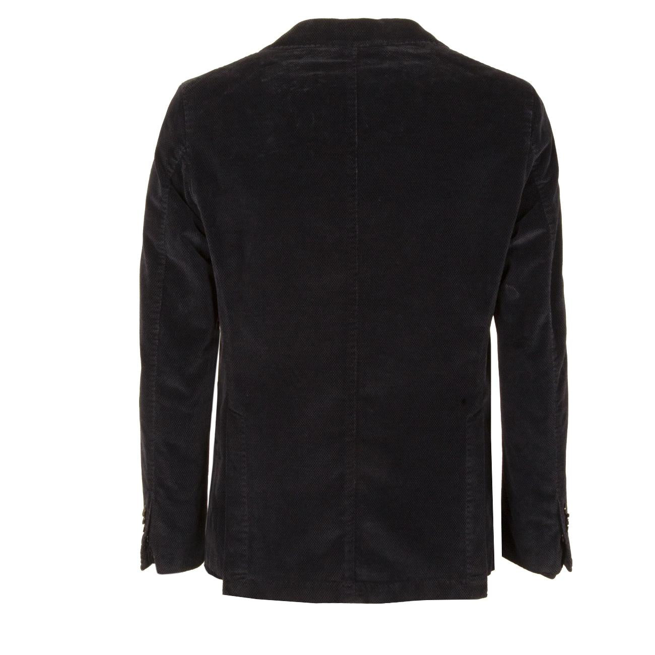 Giacca U. 2 Bott. Tasca Appl. Velluto Liscio Stampato L.B.M 25510 2807 6 BLU NAVY L.B.M.1911. 