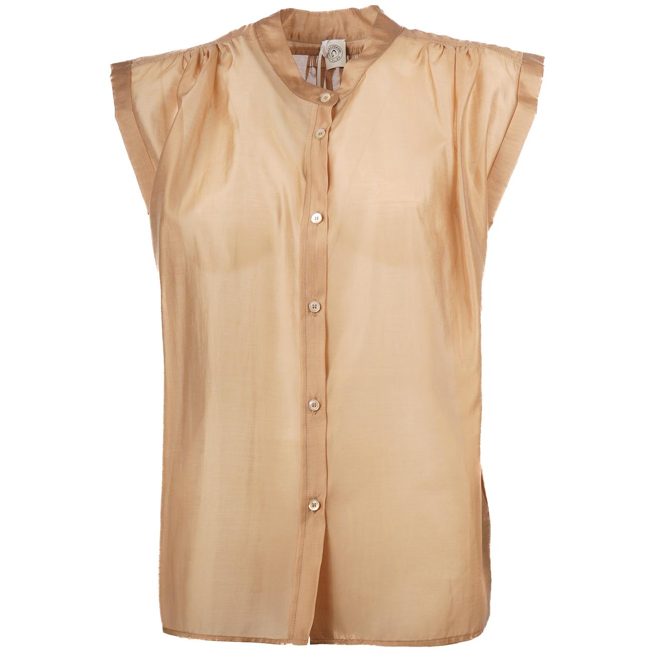 Camicia Smanicata Con Collo Alla Coreana 4160 CUOIO MASCHERONI 