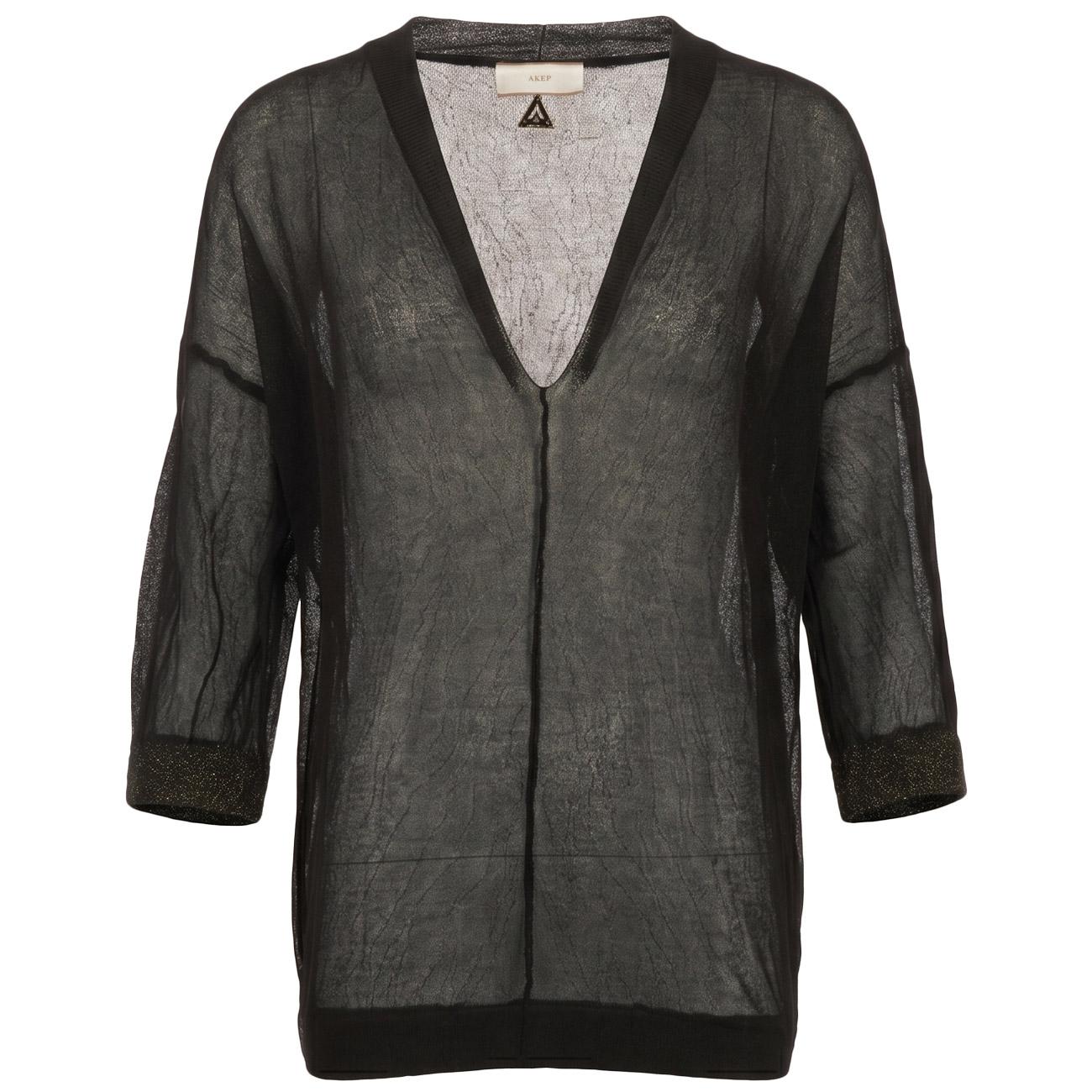 Blusa Light Jacquard Full Colo CMKD13235 NERO AKEP 