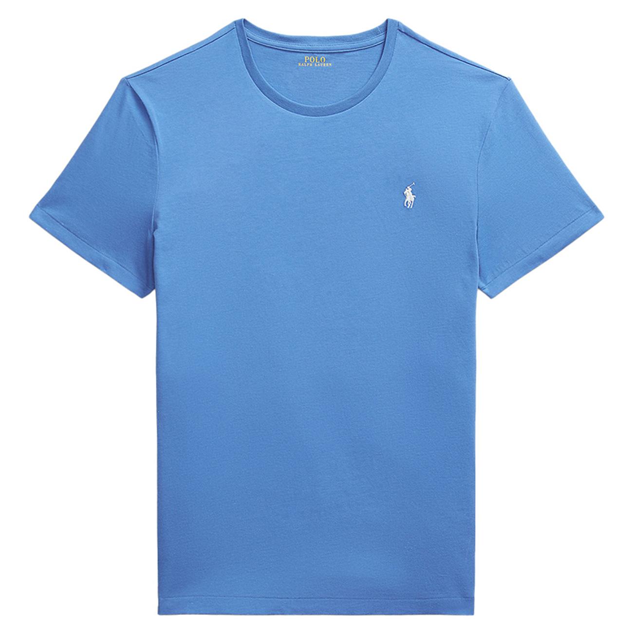 T-Shirt Girocollo Slim Fit Jersey Uomo Embayment Blue 710671438 411 EMBAYMENT BLUE/C8261 POLO RALPH LAUREN 
