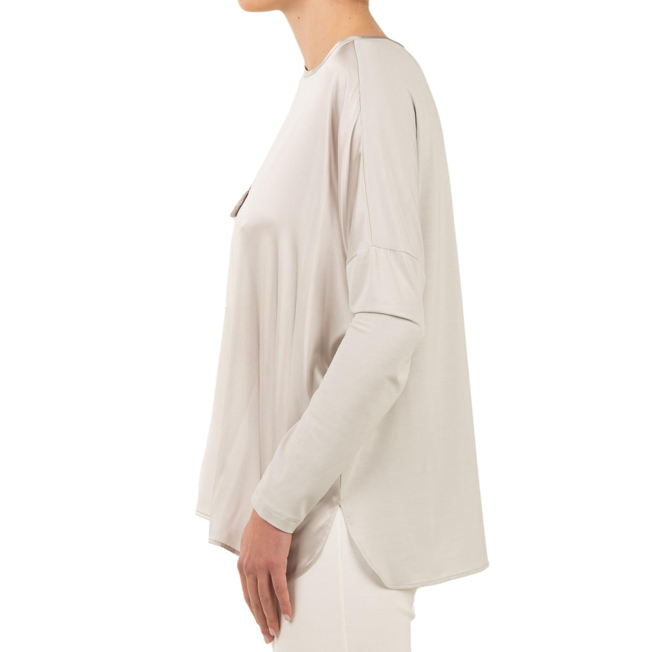Blusa In Viscosa Donna Light Grey 66447 5368 LIGHT GREY LE TRICOT PERUGIA 