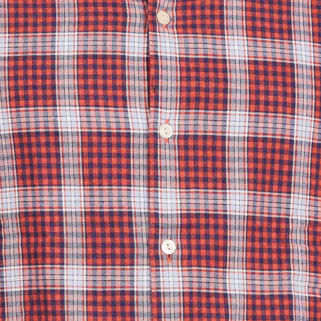 Camicia Maniche Lunghe Scozzese In Flanella Uomo Corallo Blu TIN/1RKUNJW QL1CORALLO/BLU TINTORIA MATTEI 954 