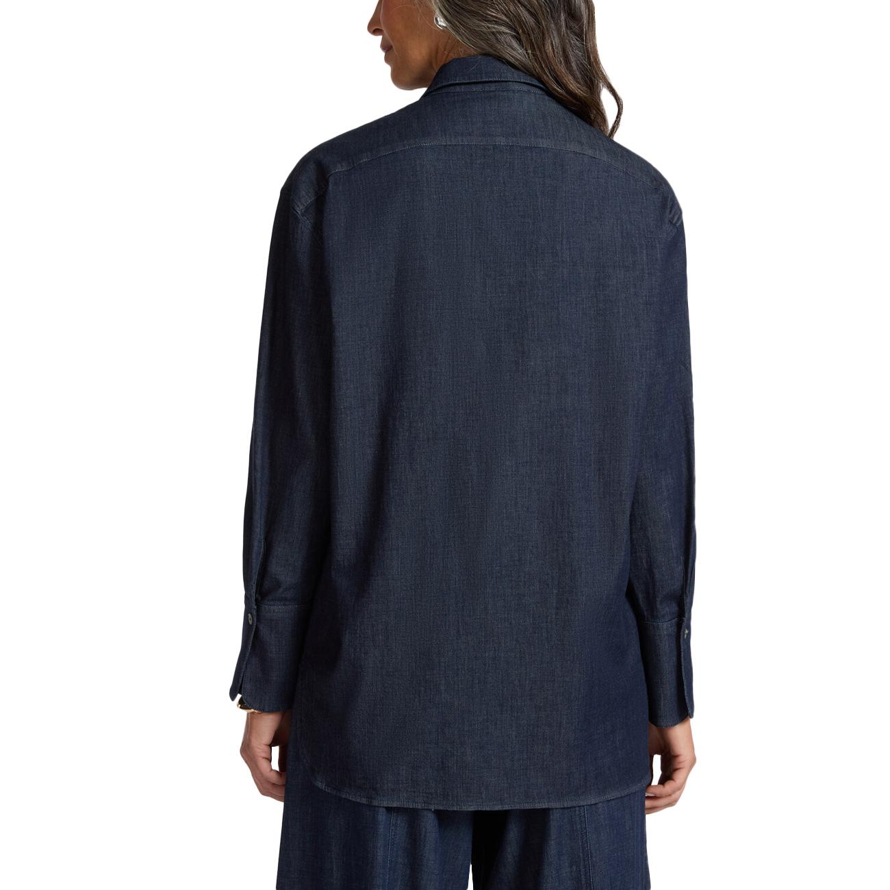 Camicia In Chambray 5410P000265N 034 BLU ELENA MIRO' 