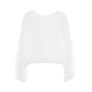 BLUSA D. GIROCOLLO MUSSOLA JUCCA J3712042/24 BIANCO 001 JUCCA 