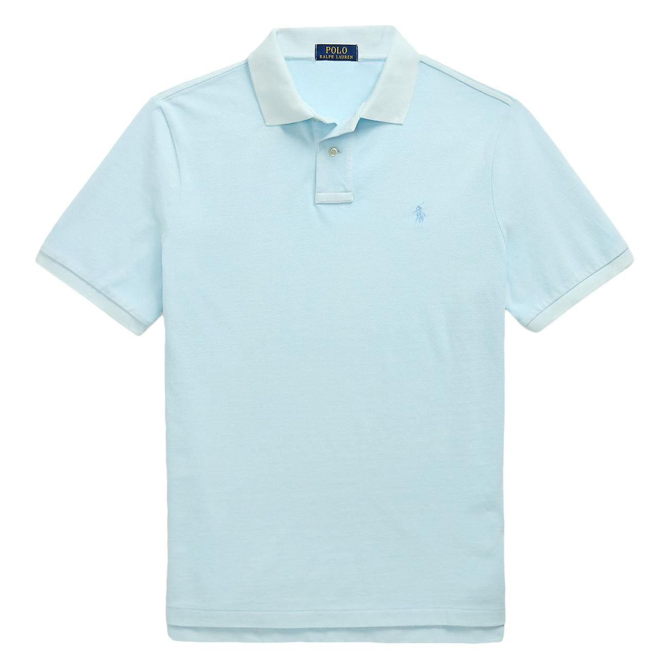 Polo Personalizzata Slim In Rete Tinta Con Minerale 710969626 002 SKY POLO RALPH LAUREN 