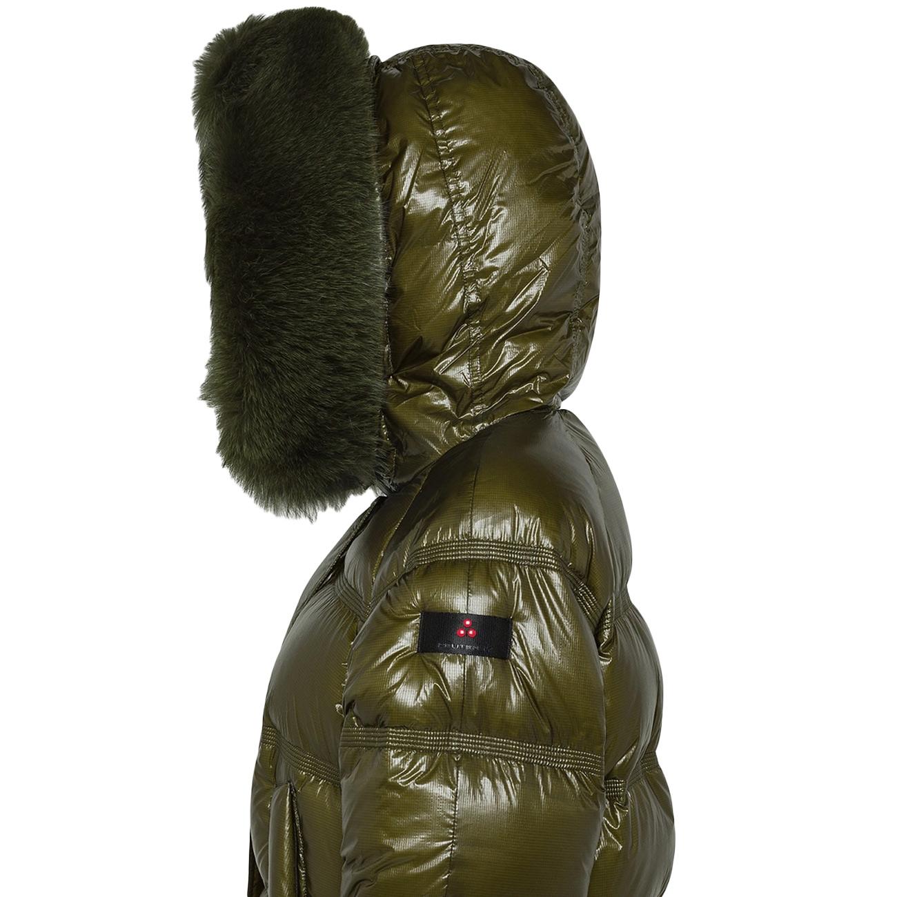 Piumino takan rp mid fur lucido PED5123 01181752 689 VERDE PEUTEREY 