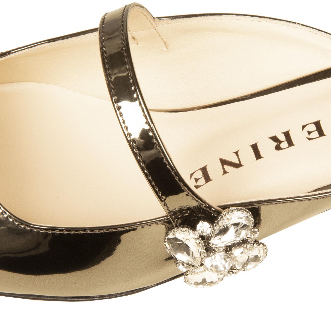 SABOT CHANEL TACCO 3.5 SPECCHIO PROSPERINE 2476/002 CANNA DI FUCILE+STRASS PROSPERINE 