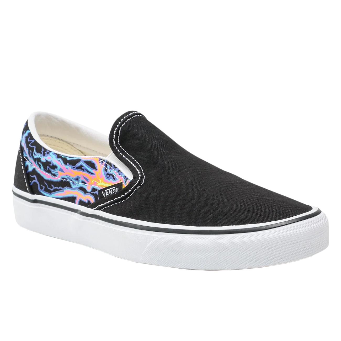 Scarpa Classic Slip-On Electric Flame VN000XG8 B031BLK.TRWHT VANS 