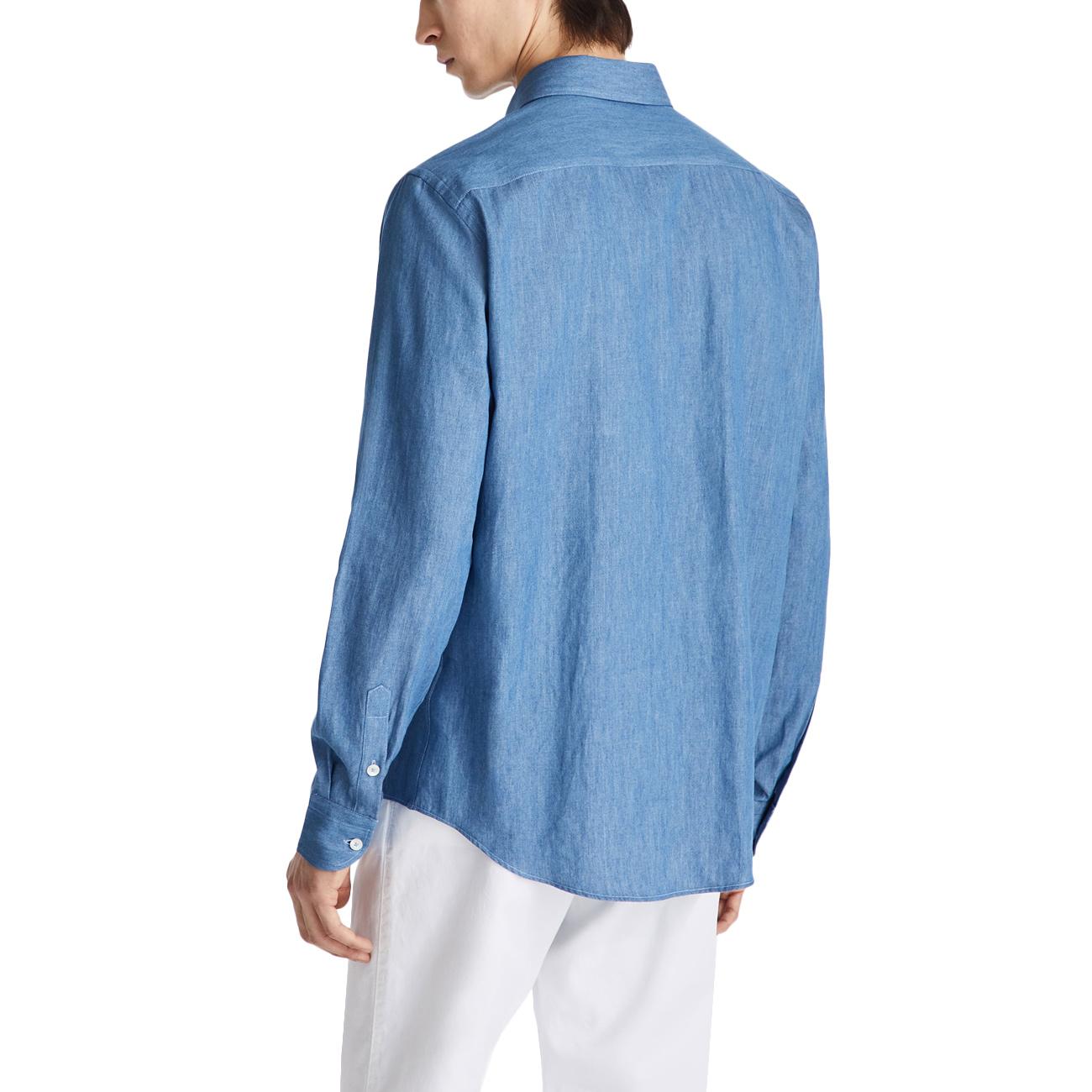 Camicia Etienne CH In Chambray Di Cotone PEU5927 99012457 CH001 JEANS CHIARO PEUTEREY 