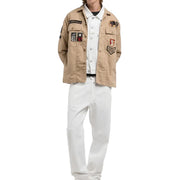Field Jacket Con Patch Uomo Beige M8445A.000.85172 568 BEIGE REPLAY 