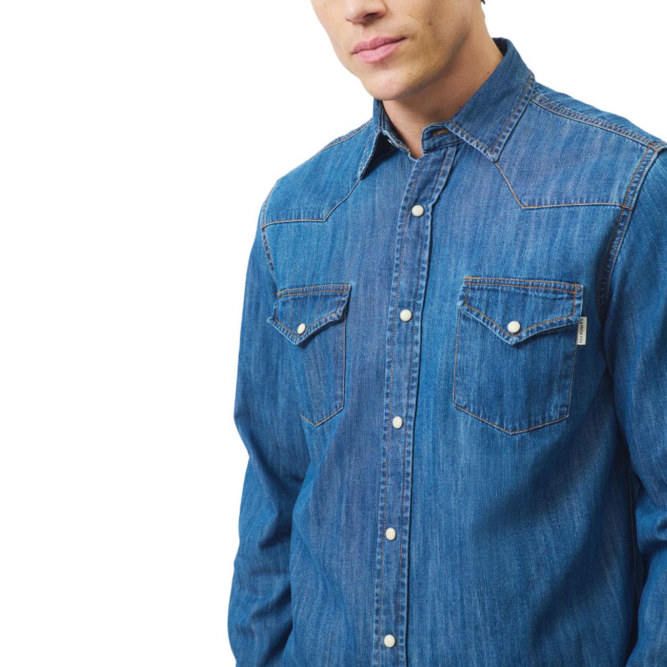 Camicia Martin Cobalt Stone RRU400CG343161 C0999 STONE DENIM ROY ROGER'S 