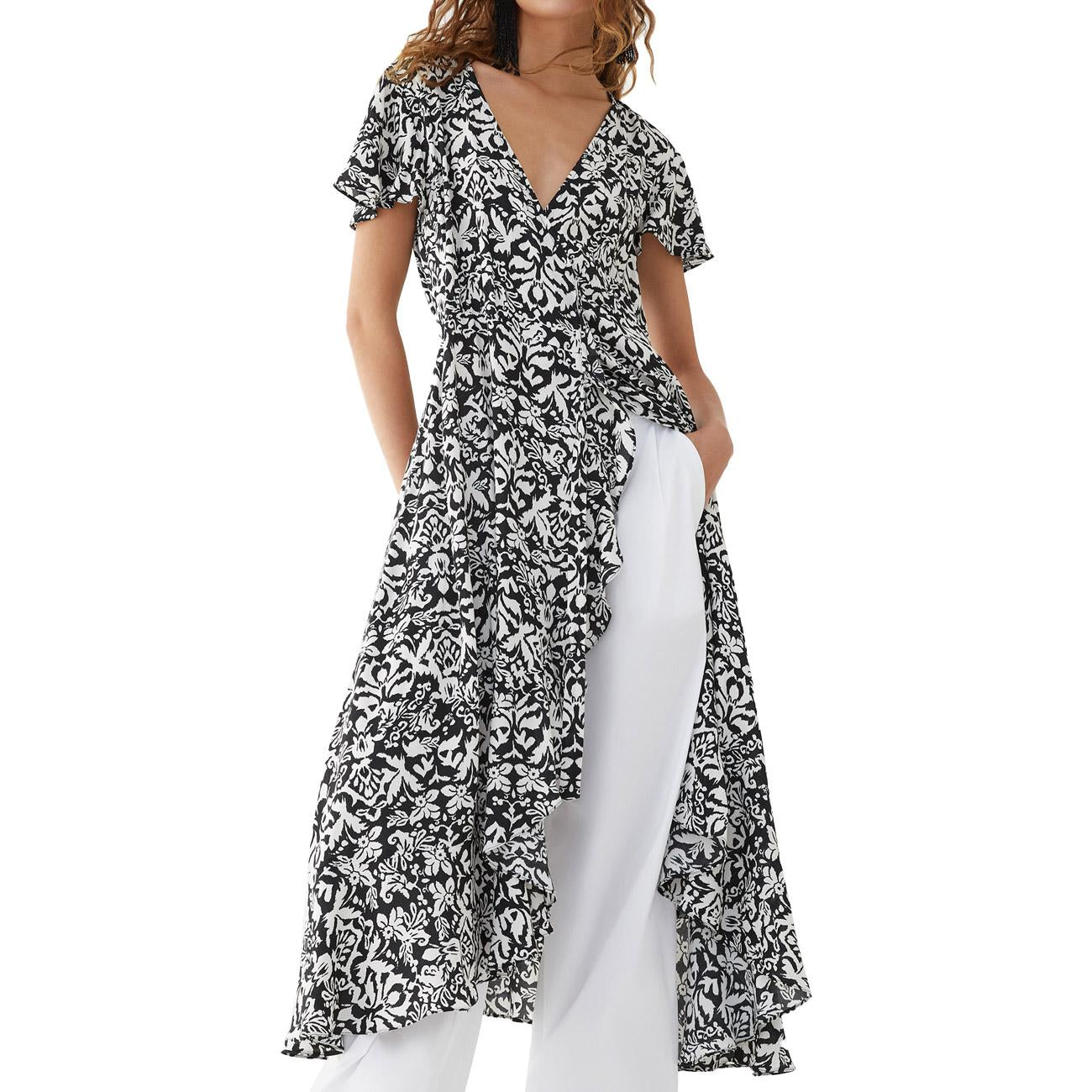 Abito Valuta Donna Dis. Chinè Nero Bianco VALUTA 2417221322200 001 DIS. CHINE NERO/BIANCO IBLUES 