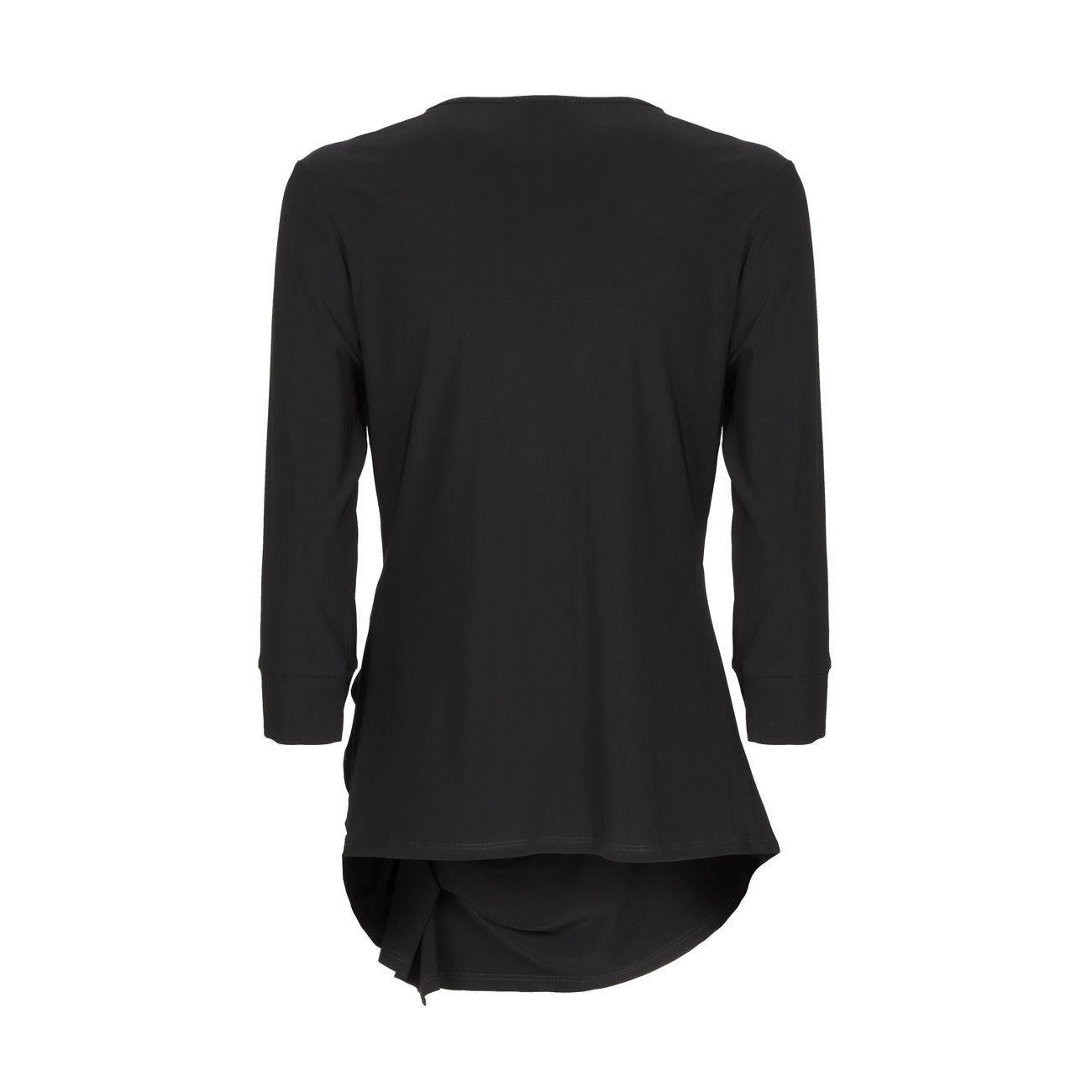 Blusa Con Drappeggio Laterale E Scollo V 203390 11NERO JOSEPH RIBKOFF 