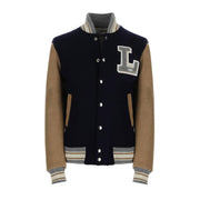 Bomber College In Jersey Uomo Blu/Cammello 9378_S_35703 5 BLU/CAMMELLO L.B.M.1911. 