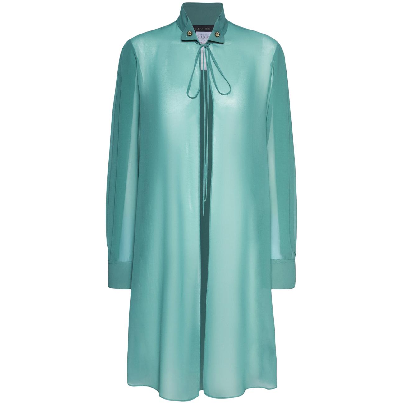 Camicia Lunga In Georgette 5022Z000027N B5 GREEN WATER ELENA MIRO' 