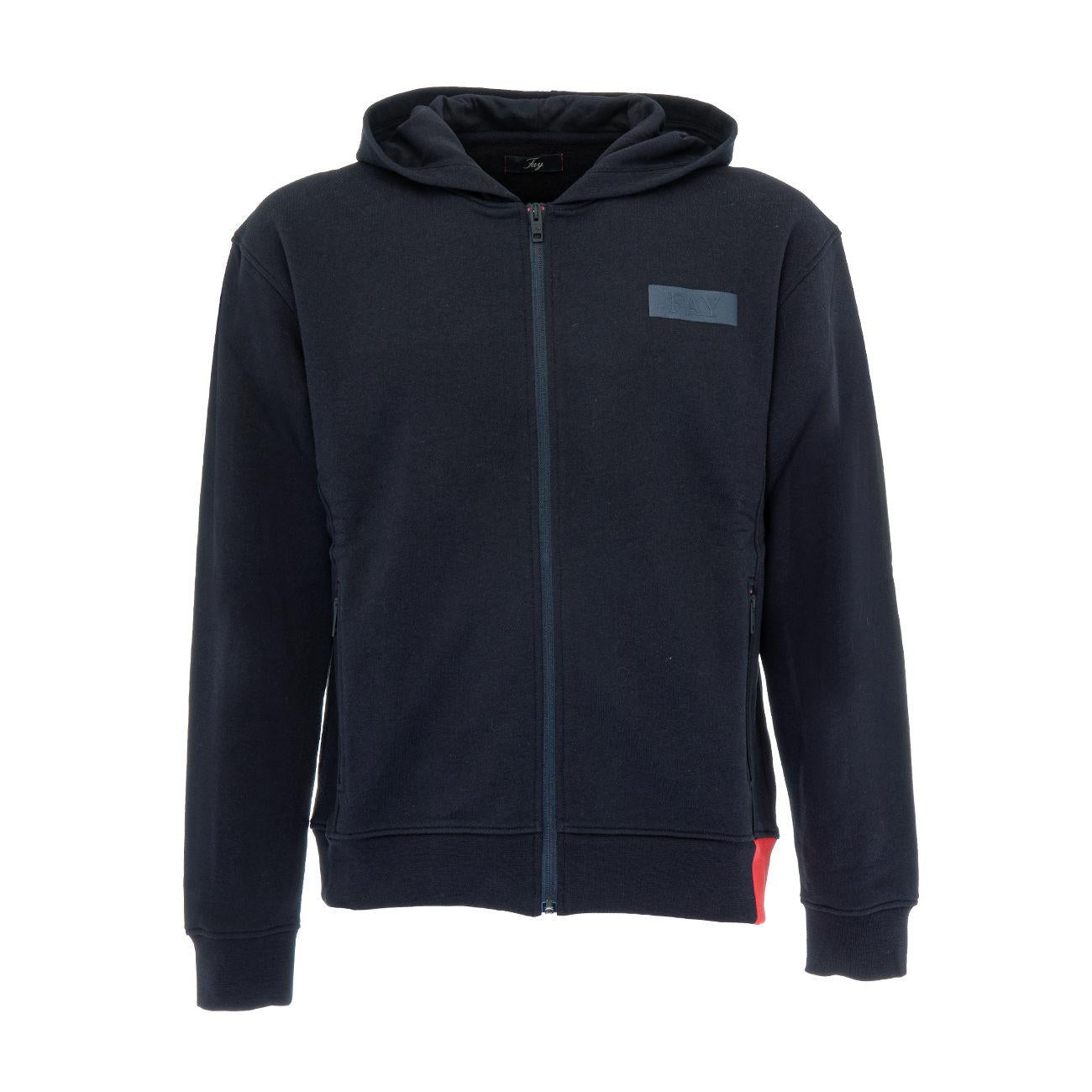 Felpa Full Zip Con Cappuccio Uomo Blu NJMB5421450TEG U807BLU FAY 
