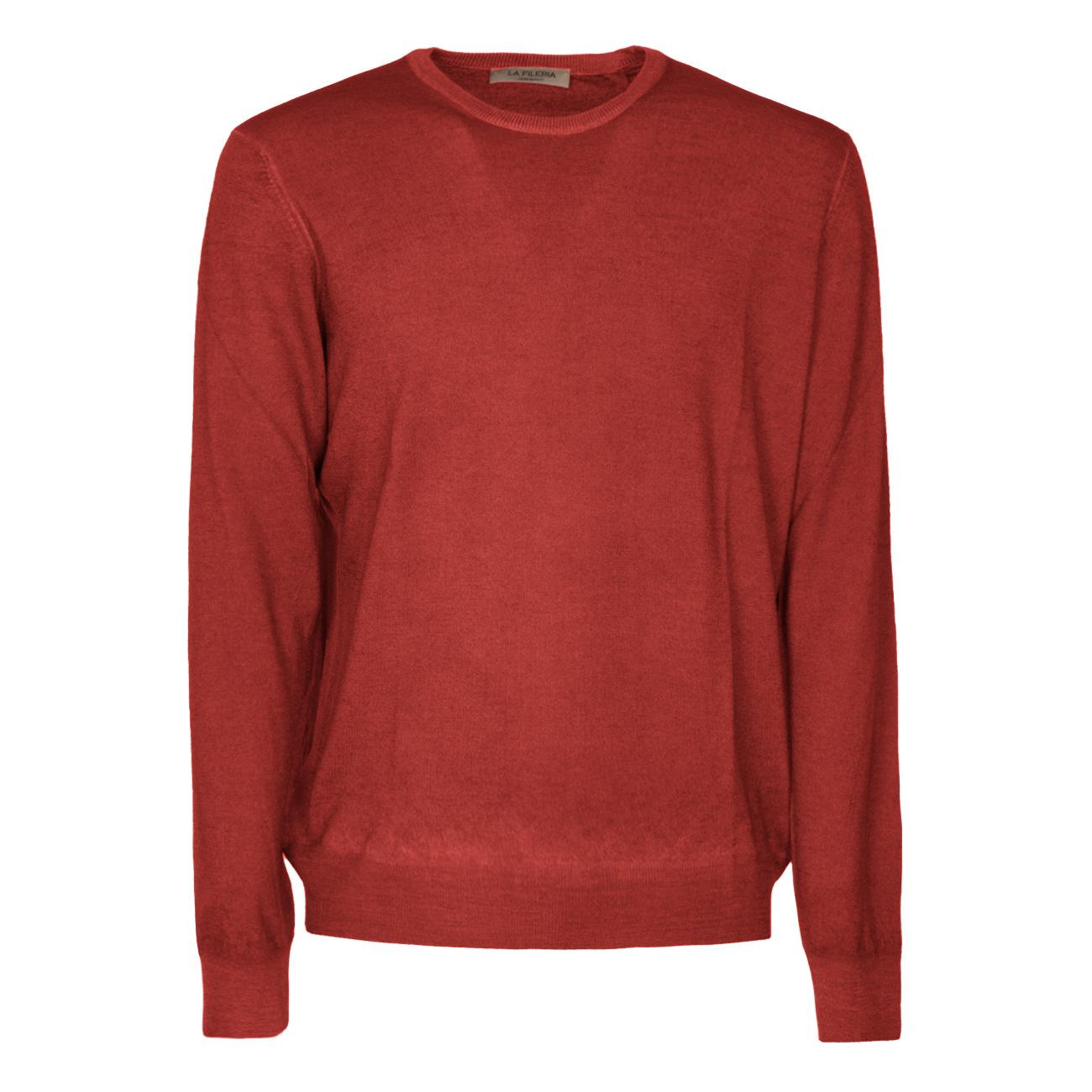 Pullover Merinos Uomo Rosso 57167/28412 245 ROSSO LA FILERIA 