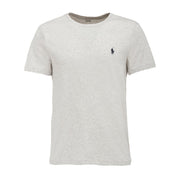 T-Shirt Girocollo In Cotone Con Logo Uomo Cream 710671438 241 CREAM HTR POLO RALPH LAUREN 