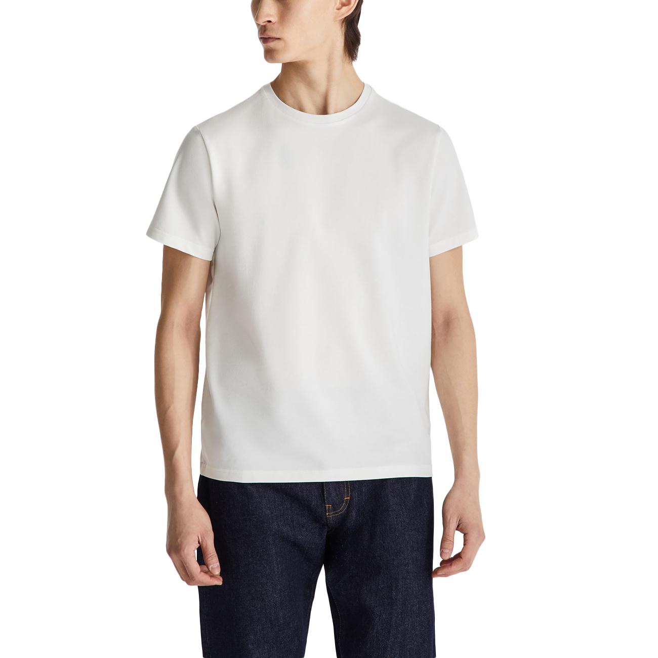 T-shirt Zole 02 In Piquet Stretch Di Cotone E Seta PEU5470 99012182 730 BIANCO PEUTEREY 