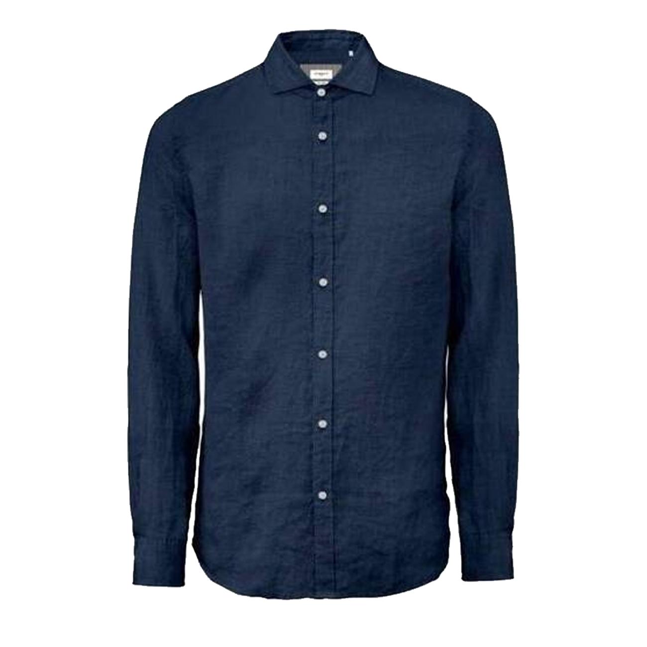 Camicia In Lino Uomo Blue MK13003 BLUE MARKUP 