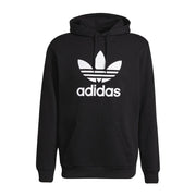 Felpa Con Cappuccio Stampa Trefoil Uomo Black White H06667 BLACK/WHITE ADIDAS 