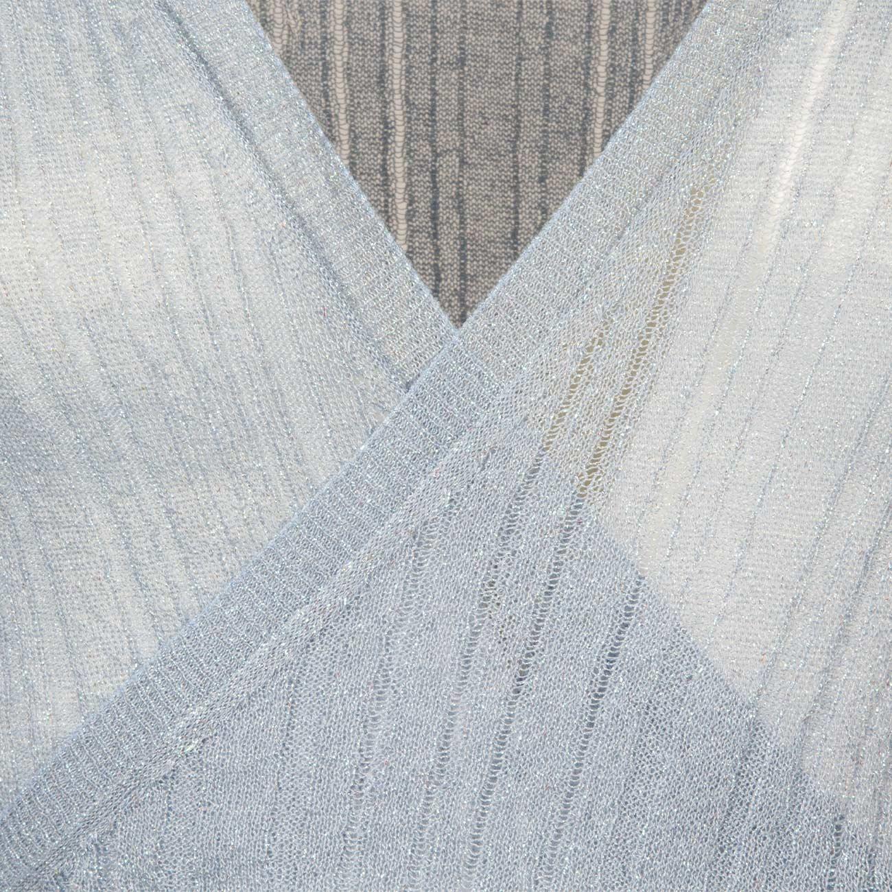 Cardigan Incrocio Corto Donna Azzurro Lurex J3711044/124 POLINESIA 1789/AZZ. LUREX JUCCA 