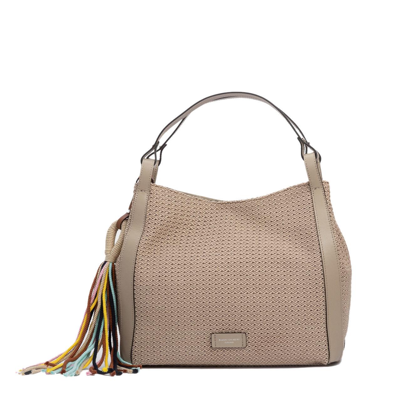Borsa Jade In Pelle E Tessuto Donna Vapore BS9525/TRC/VEL 7282VAPORE GIANNI CHIARINI 