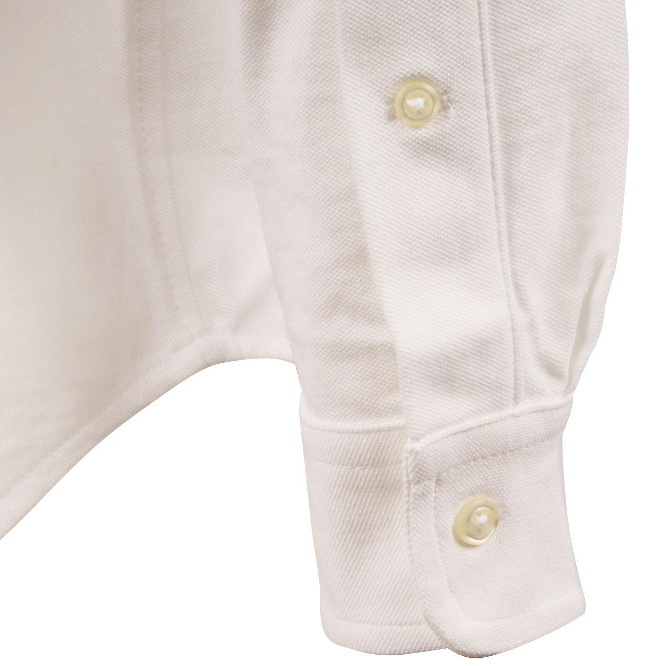 Camicia Down Piquet Uomo Bianco 710654408 003 WHITE POLO RALPH LAUREN 