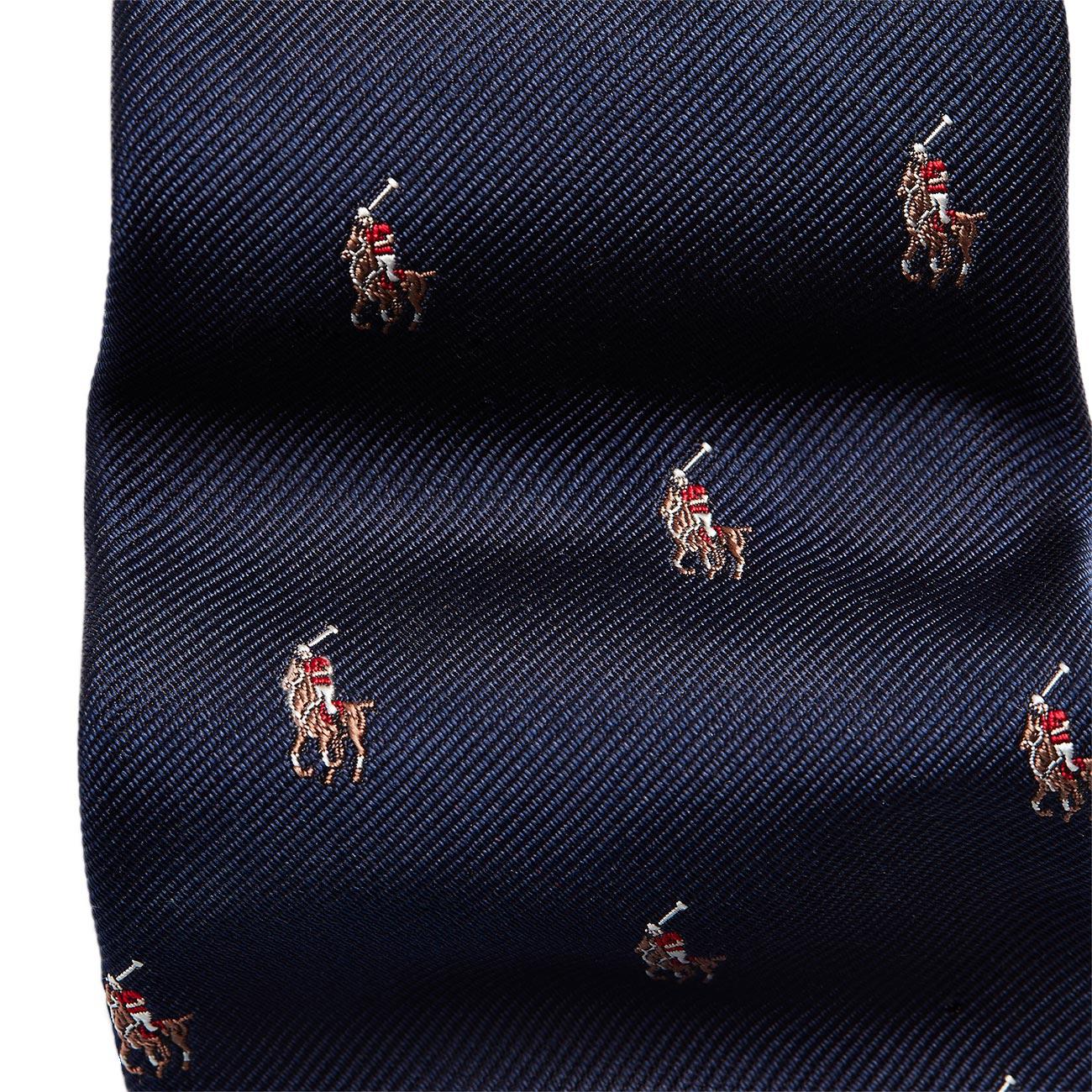 Cravatta Stretta In Repp Di Seta Polo Pony 712883557 003 NAVY POLO RALPH LAUREN 