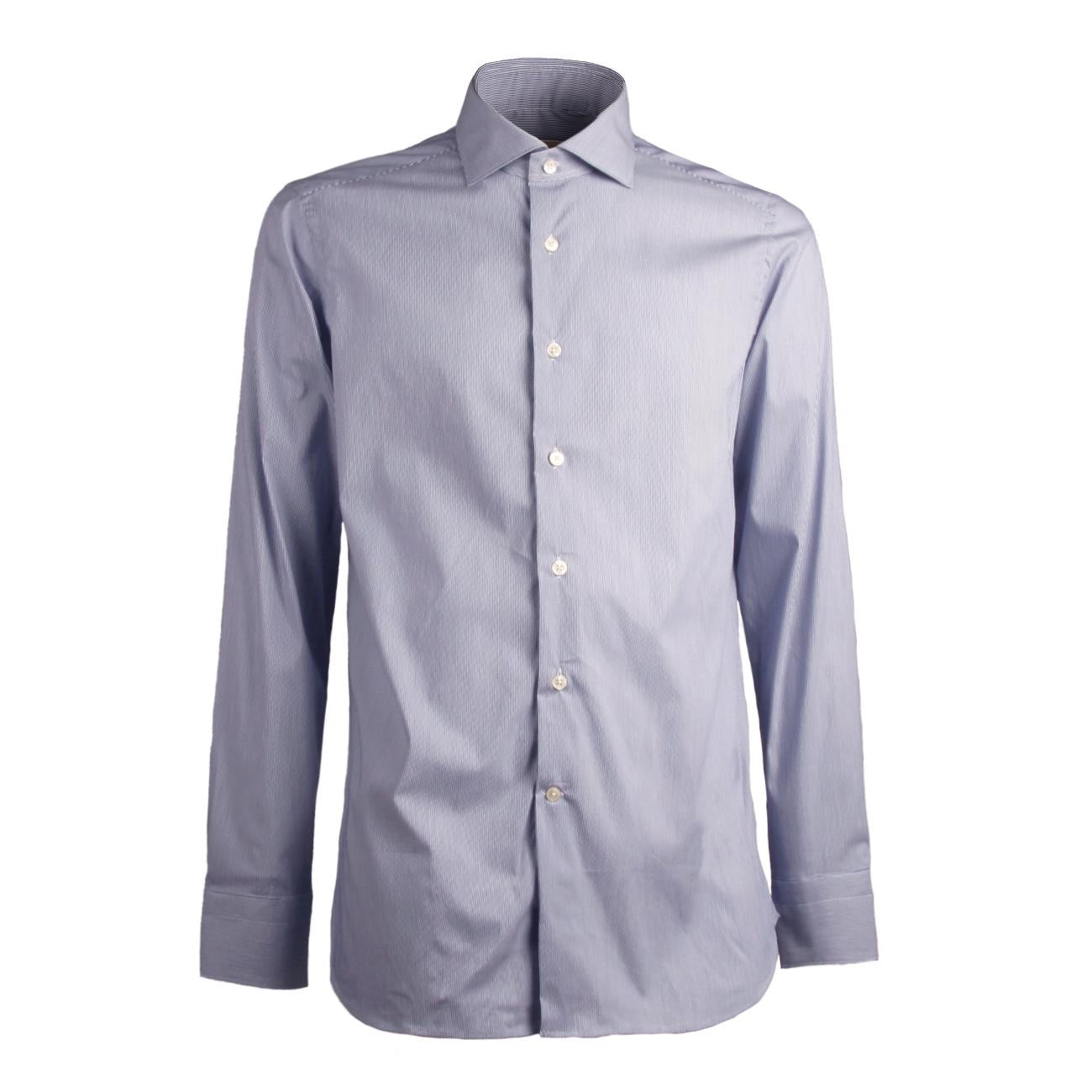 Camicia Rigata Collo Francese Uomo Blu UB5FUR RE1/B.CO/BLU GUGLIELMINOTTI 