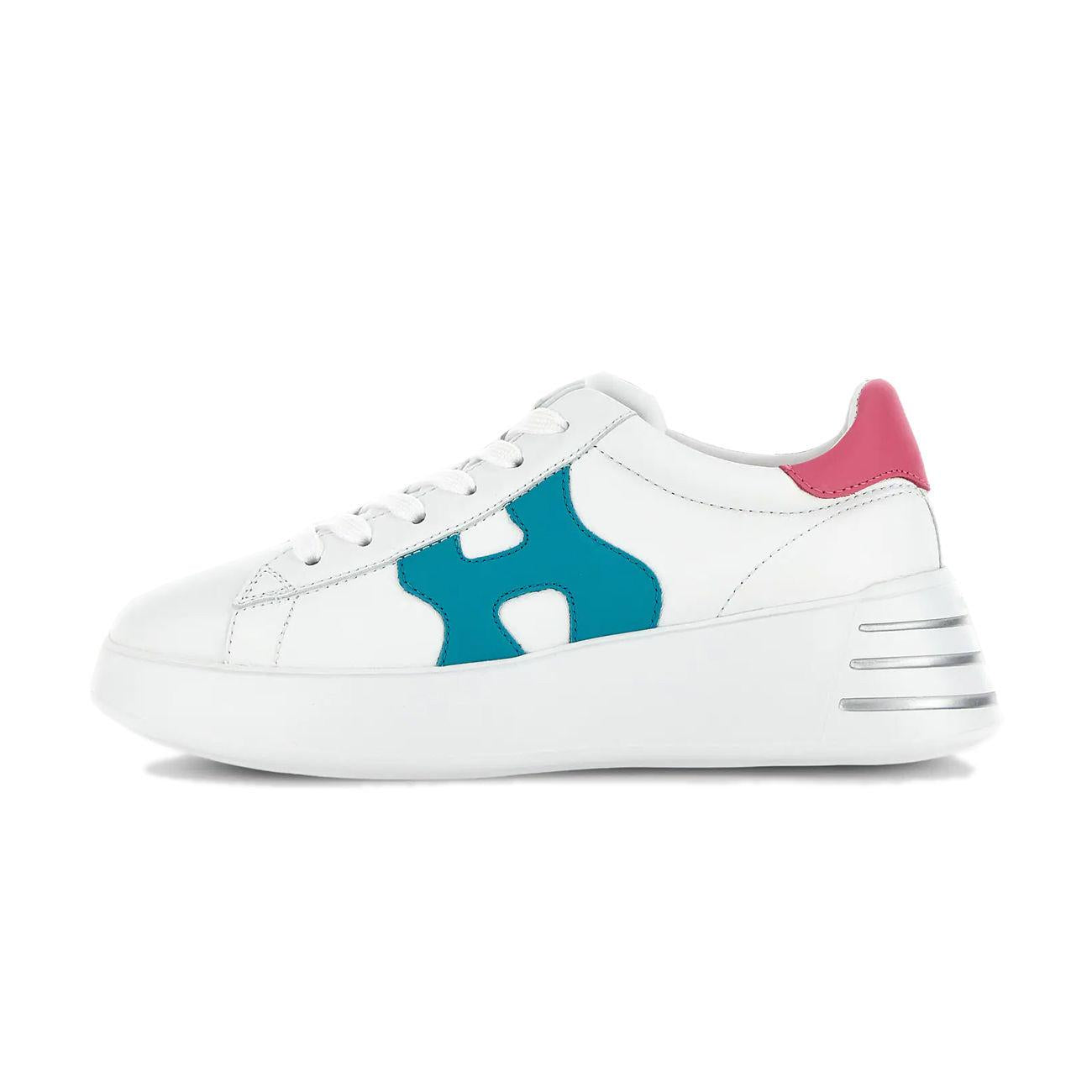 Sneakers Rebel H564 Donna Bianco Rosa Verde HXW5640DN61QZB0SRW BIANCO/ROSA/VERDE HOGAN 