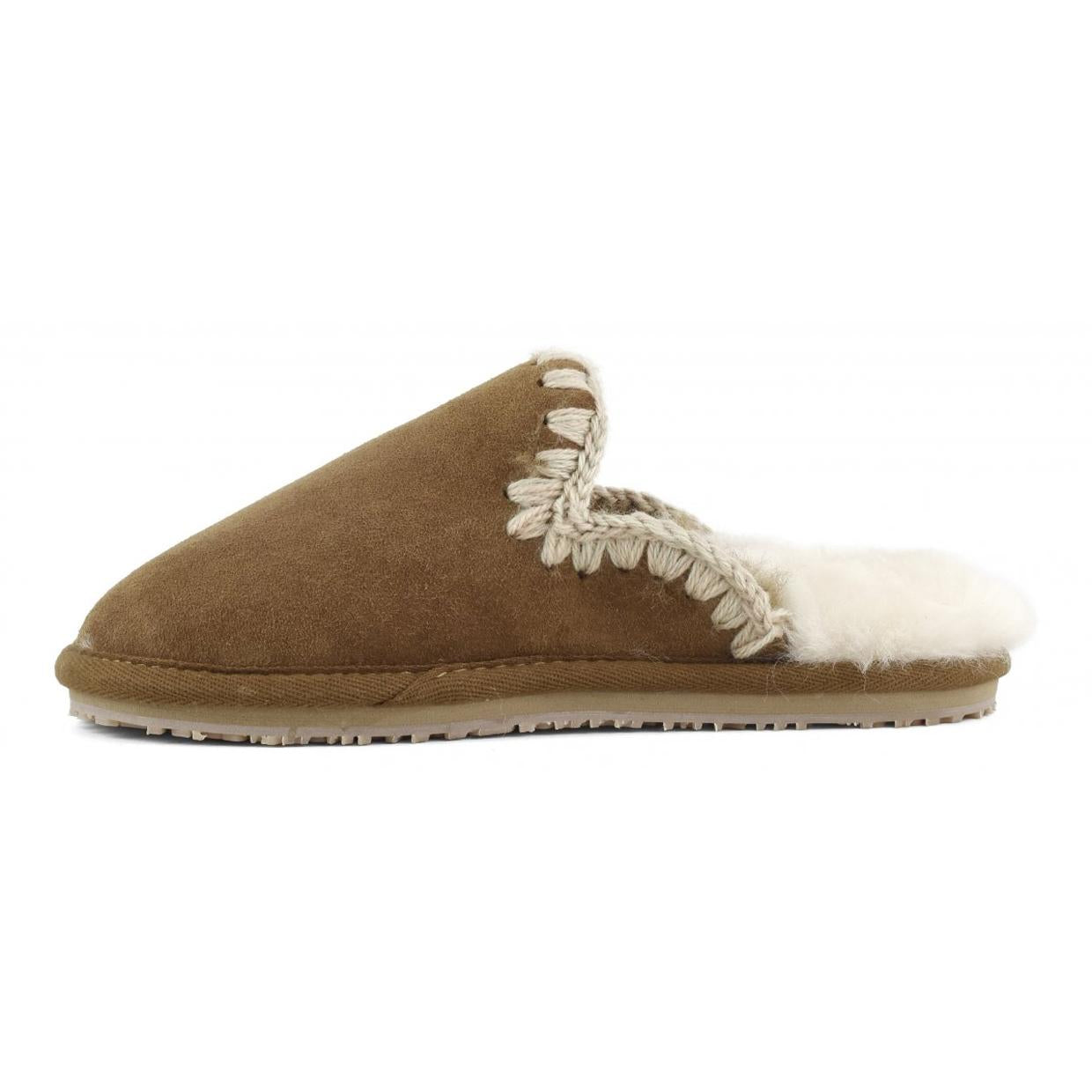 Slippers Suede Eskimo Stitch Donna Cognac MU.FW161008A COGNAC MOU 