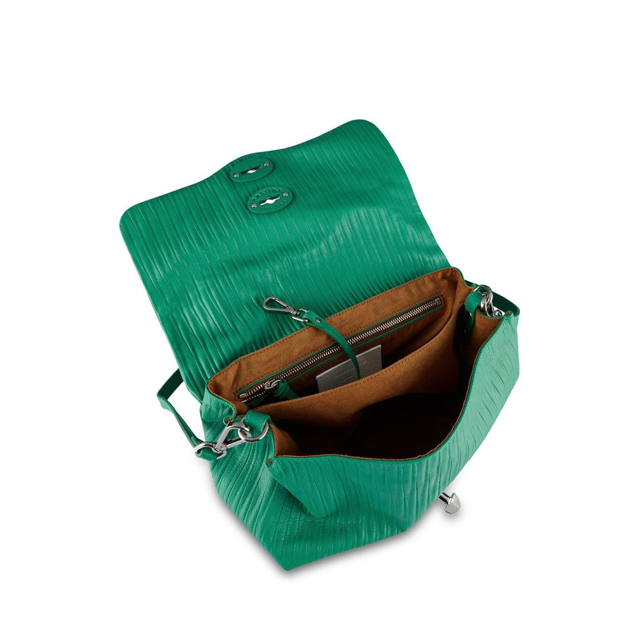 Borsa Tracolla Postina S Plisse Donna Erba ZA00PEL06120SE Z9940ERBAPOA ZANELLATO 