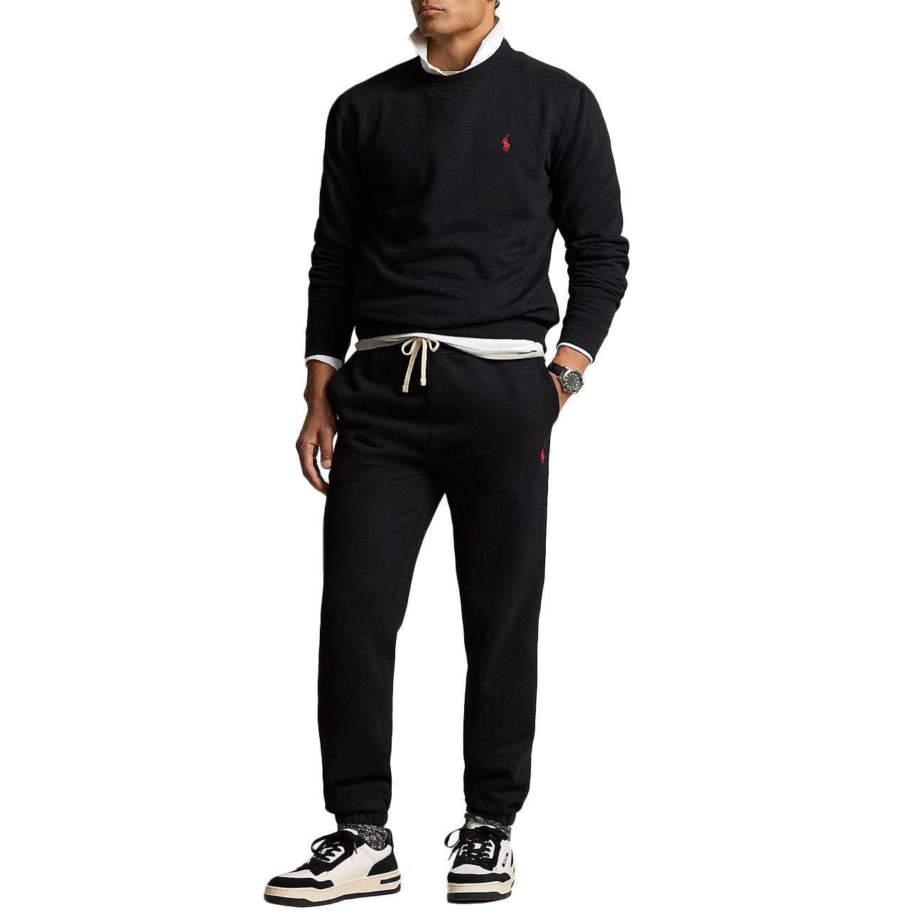 Pantaloni Della Tuta In Pile 710793939 001 POLO BLACK POLO RALPH LAUREN 