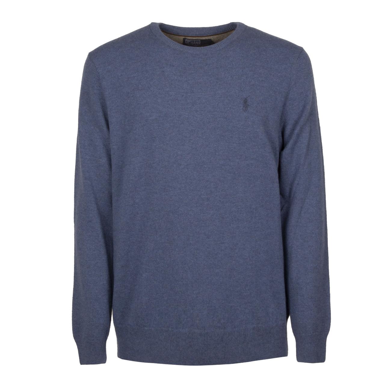 Pullover Lambswool Uomo Twilight Navy 710876714 010 TWILIGHT NAVY HTHR POLO RALPH LAUREN 