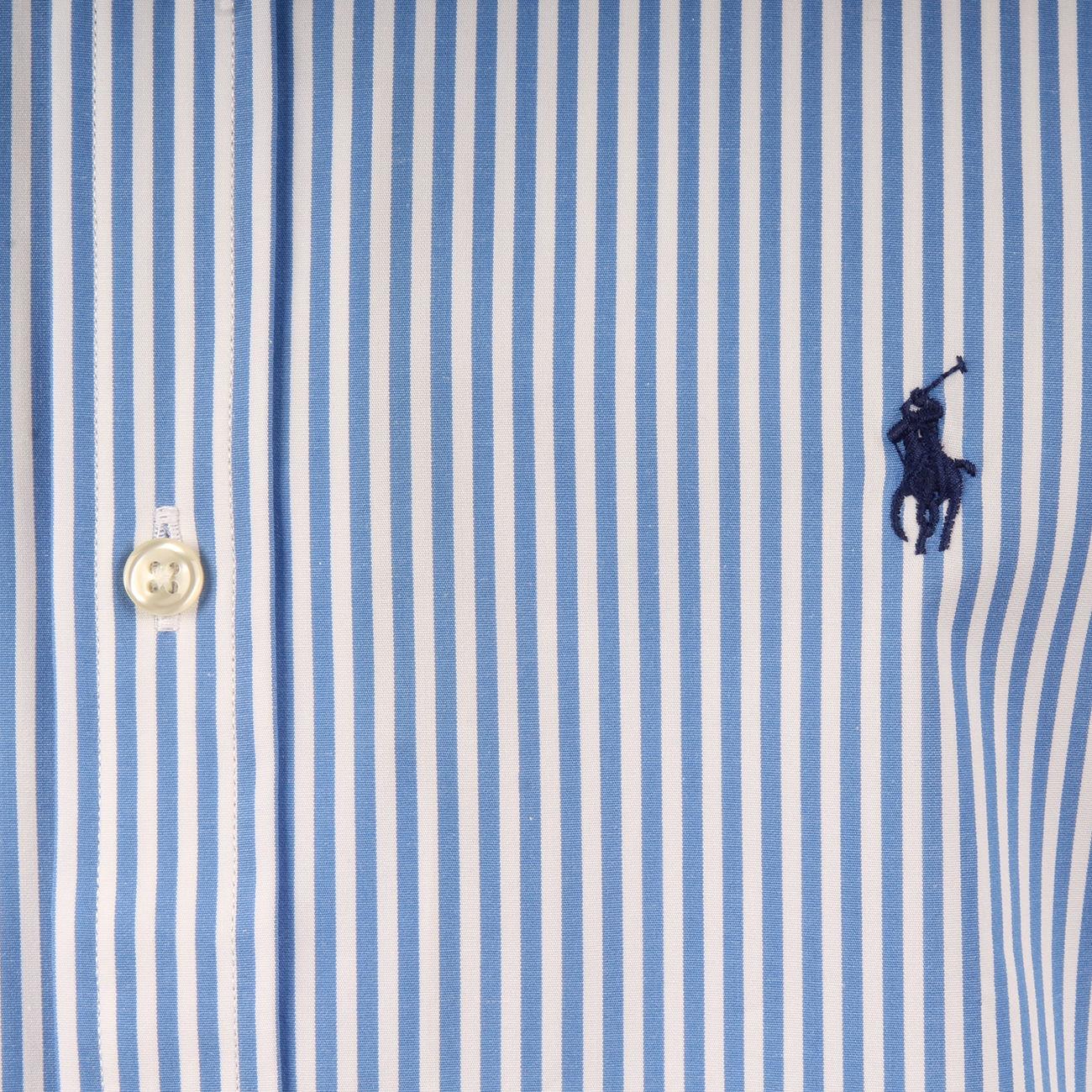 Camicia Popeline Slim Fit Uomo Light Blue White 710859881 001 LIGHTBLUE/WHITE POLO RALPH LAUREN 