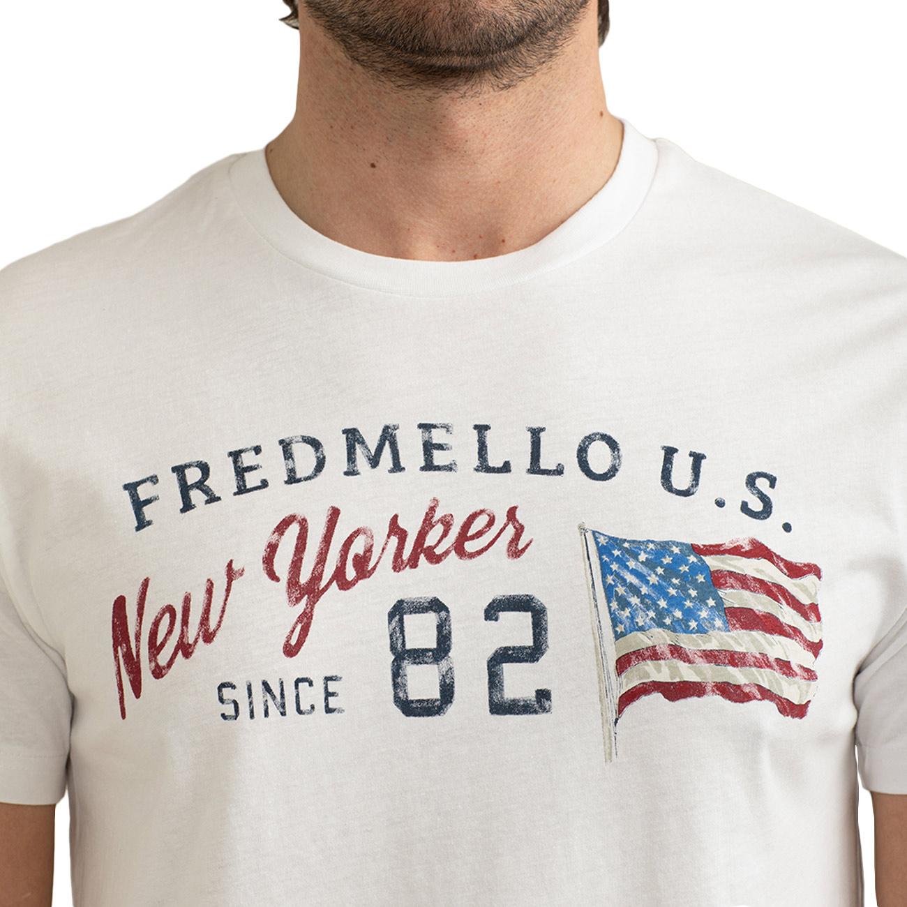 T-Shirt Girocollo FM25S12TG A0001 BIANCO FRED MELLO 