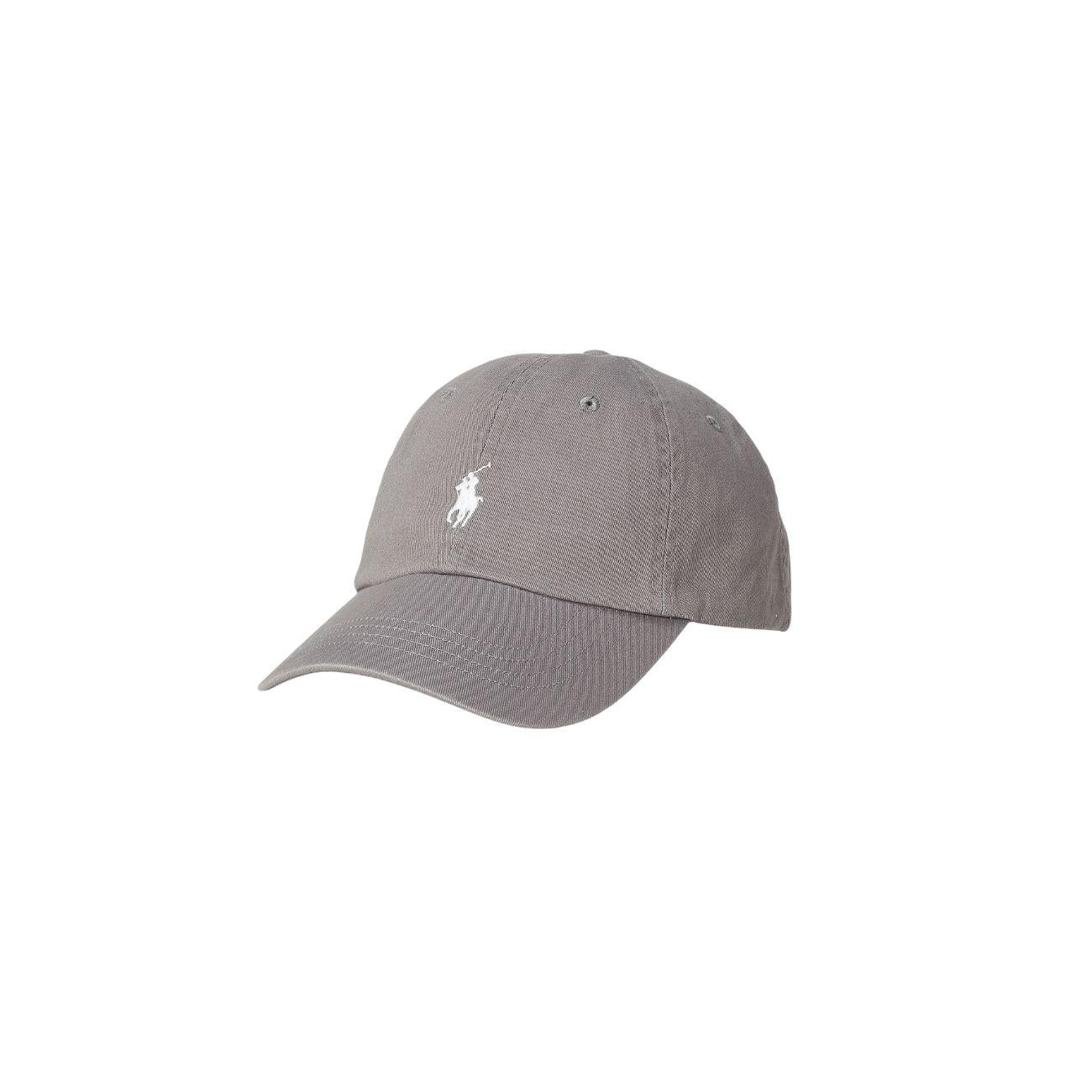 Cappello Chino Baseball Uomo Grigio 710548524 009 PERFECT GREY/WHITE POLO RALPH LAUREN 
