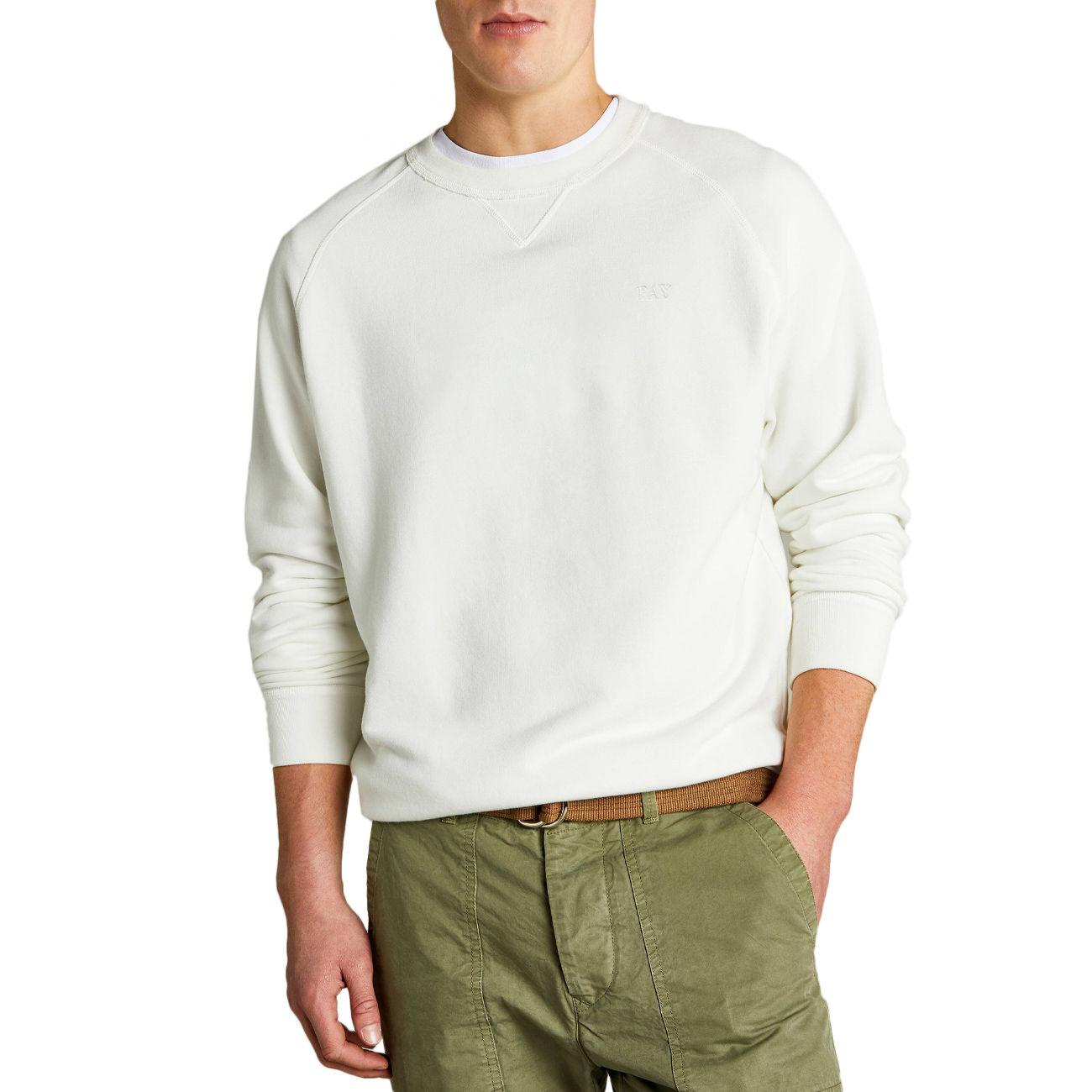 FELPA U. GC TINTO CAPO/RICAMO3D FAY NJMB546142TUDAB003 BIANCO FAY 