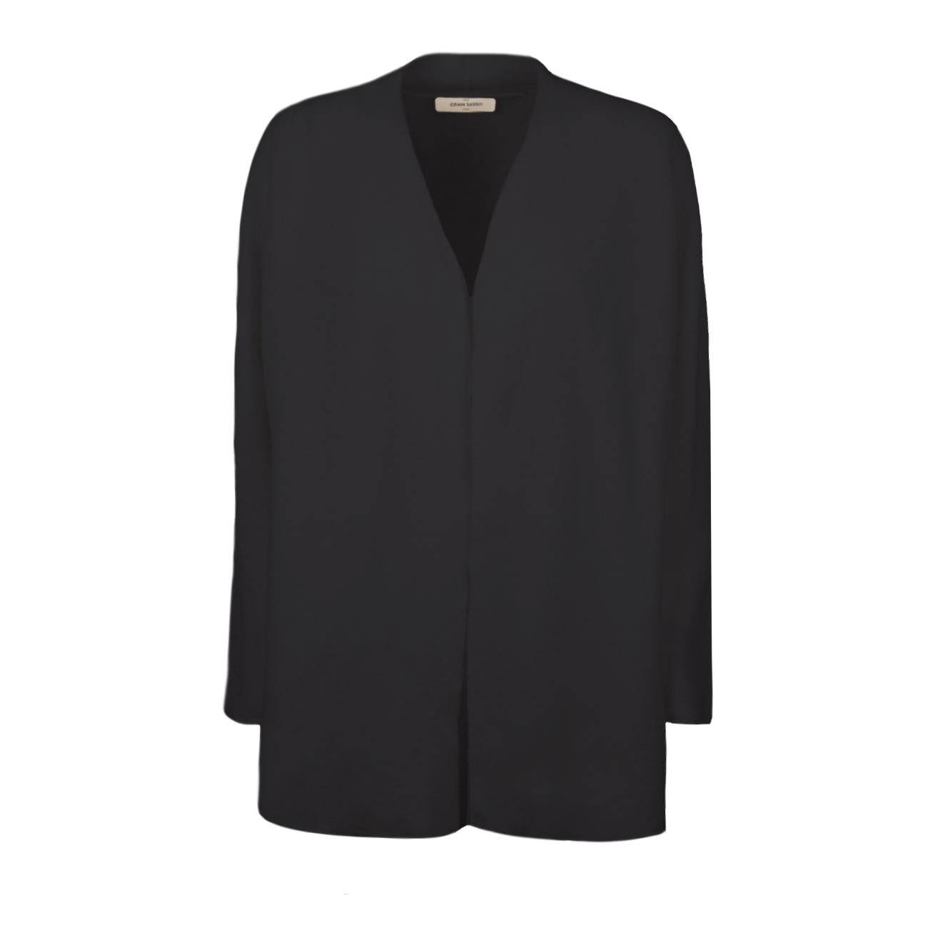 Cardigan In Lana Donna Blu Navy 23242/24033 598 BLU NAVY GRAN SASSO 