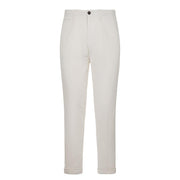 Pantalone One Pince Velluto Uomo Latte MK795117 LATTE MARKUP 