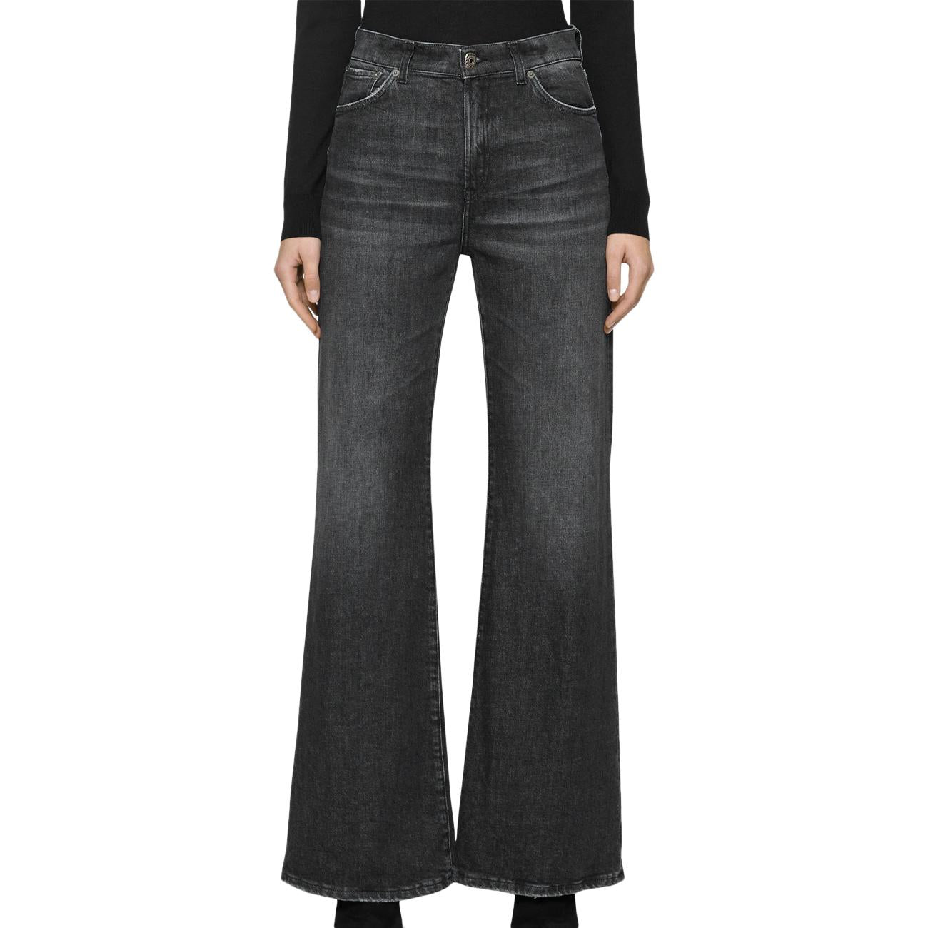 Jeans Amber A Zampa DP619 DS0215D HS9W 999 NERO DONDUP 