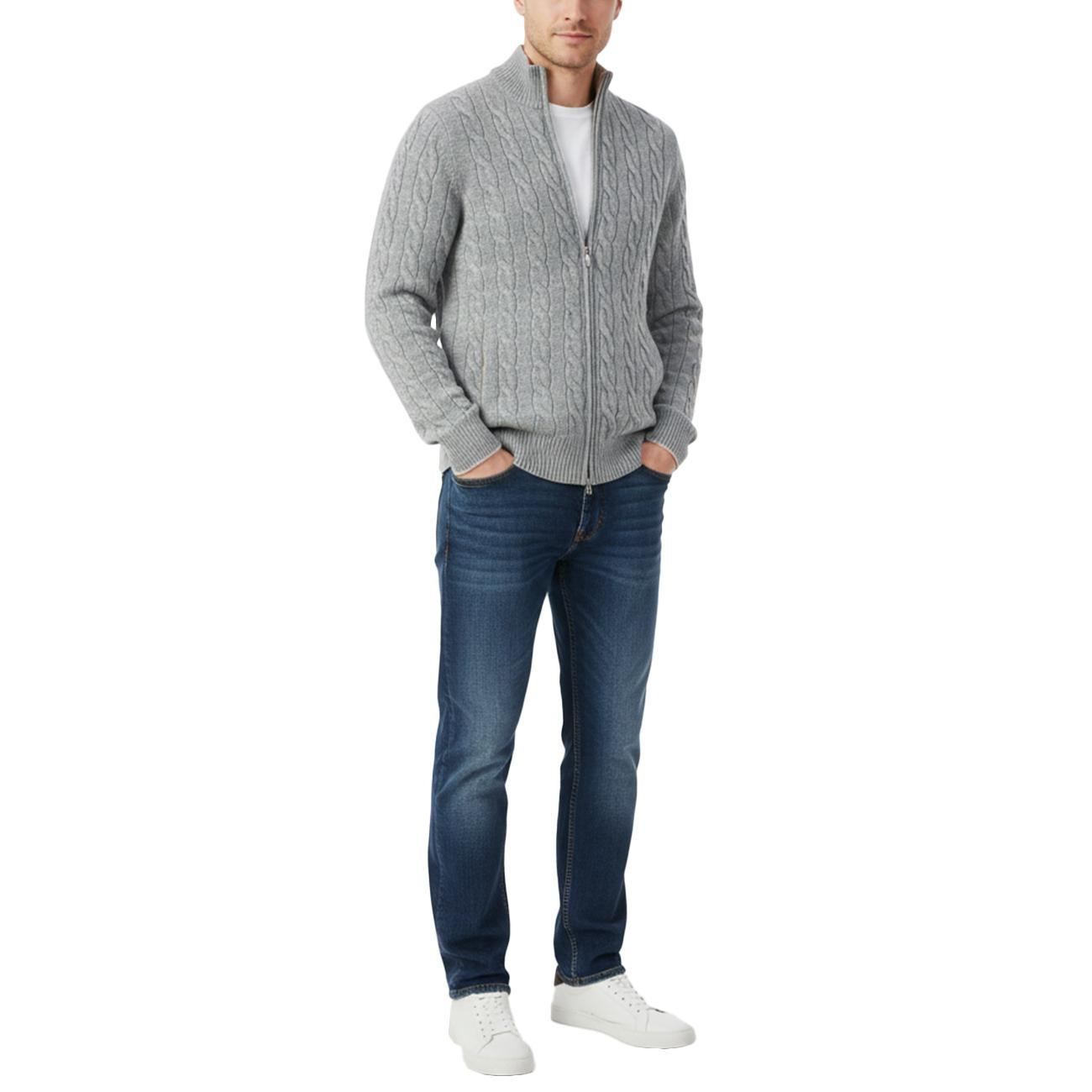 Maglia Full Zip 23161/19672 523 AZZURRO LA FILERIA 