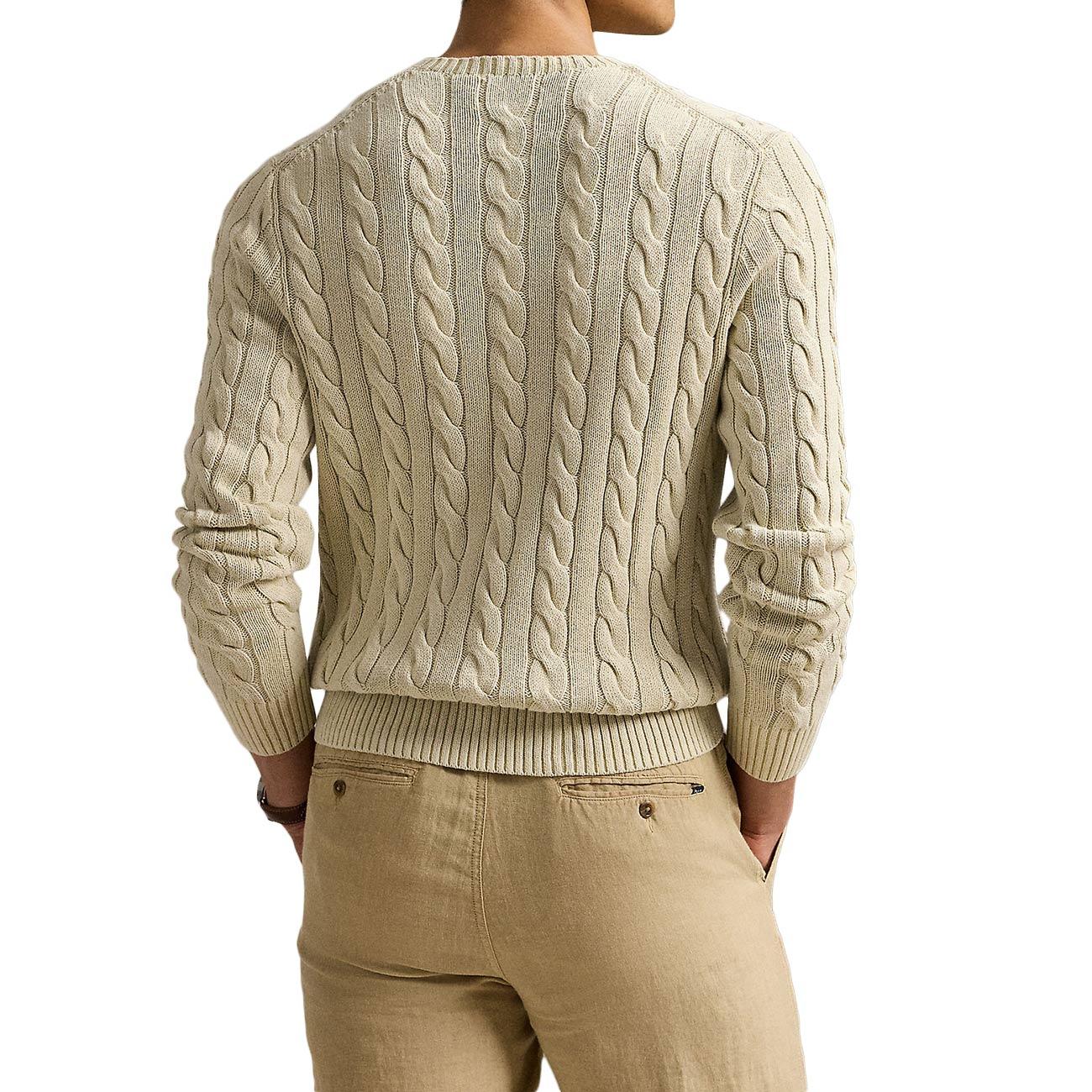 Pullover Maglia A Trecce 710965867 001 NATURAL GMD POLO RALPH LAUREN 