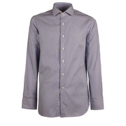 Camicia Rigata Collo Francese Uomo Bianco Blu UBEFIR RC2/B.CO/BLU GUGLIELMINOTTI 