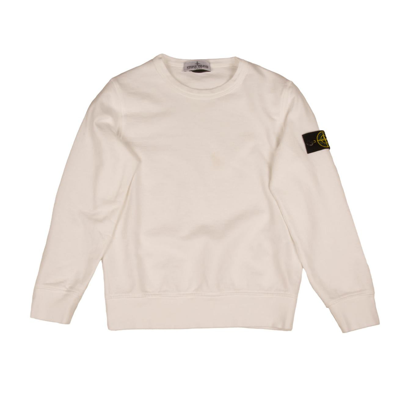 Felpa Logata Kids White 781661340 V0001 WHITE STONE ISLAND 