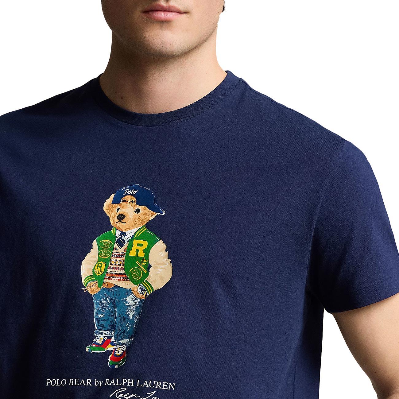 T-Shirt Orsetto Patch Uomo Newport Navy Vrsy 710854497 039 F24 NEWPORT NAVY VRSY POLO RALPH LAUREN 