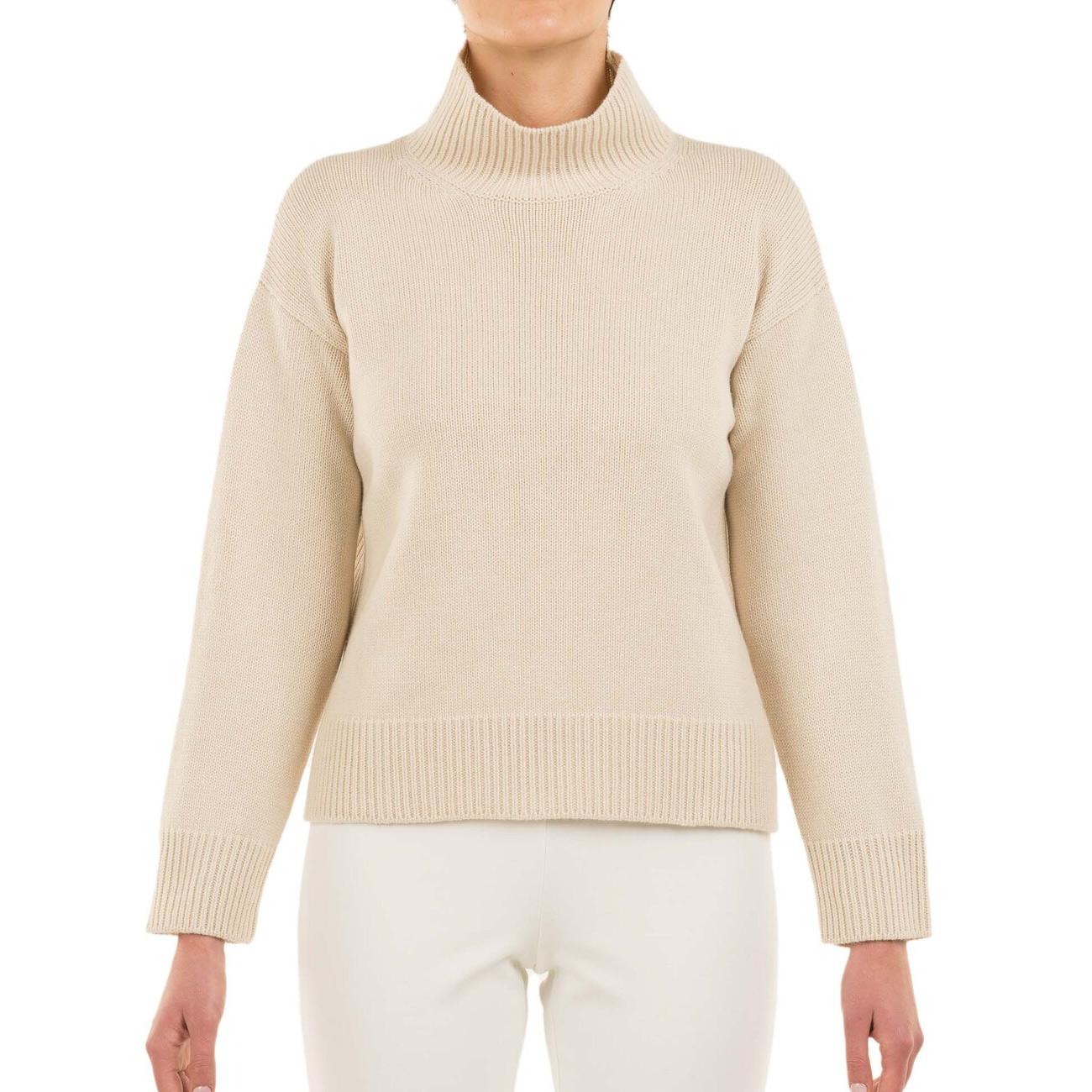 Lupetto In Lana E Cashmere Donna Light Beige 46658 6572 LIGHT BEIGE LE TRICOT PERUGIA 